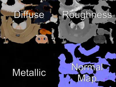 Labubu Monster Keychain Low-poly 3D model Low-poly 3D model