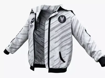 Hip Hop Techwear Sport Jacket Low-poly 3D model