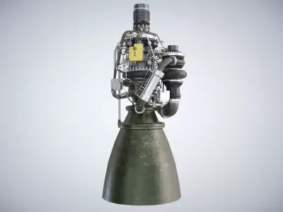 SpaceX Raptor 2 Engine 3D model