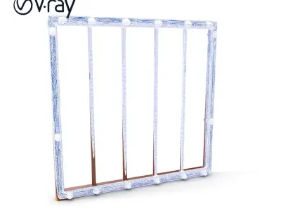 Rustic Metal Grate Model Pack Low-poly 3D model