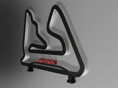 F1 Bahrain Racing Track Decor STL File Autodesk Fusion 360 3D print model
