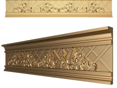 Cornice Decoration Molding 015 Low-poly 3D model