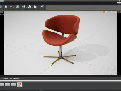 PlusHalle Jive Chair UE4 Low-poly 3D model