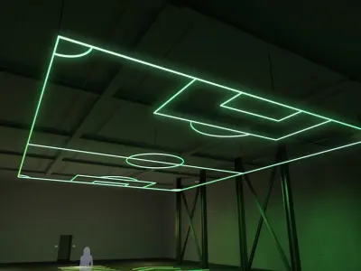 Hanging Neon Soccer Field 3D model