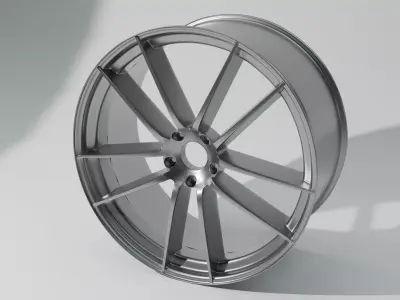 Sport Car Wheel Low-poly 3D model