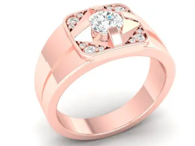 Luxury Diamond Fashin Men Ring 6014 3D print model