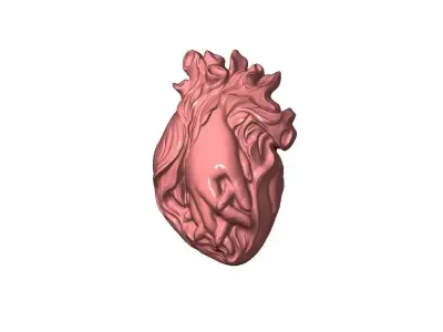 Heart Pendant 05 3D print model