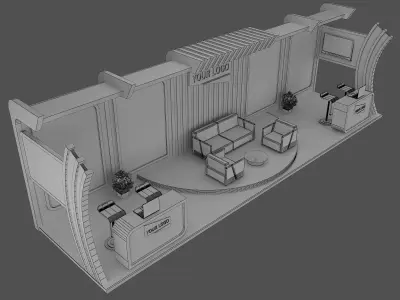 Booth Exhibition Stand a431b 3D model