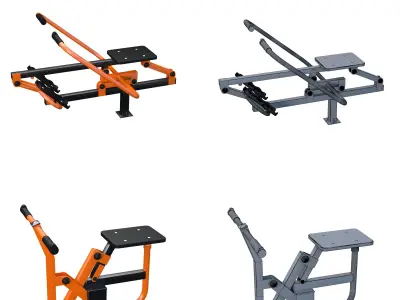 Outdoor fitness equipment 03 3D model