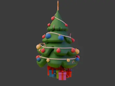 Christmas Tree Cartoon 3D model