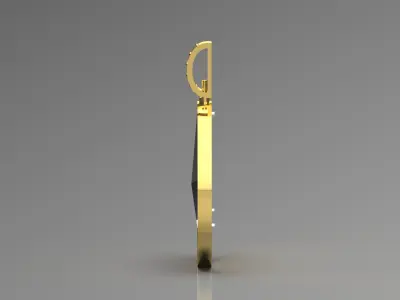 Luxury yellow gold necklace Benz design model jp0242 3D print model