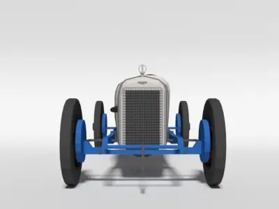 Low Poly Cartoon Duesenberg 3 Litre GP Racing Car 1921 Low-poly 3D model