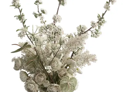 Flower In Vase 90 3D model