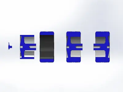 Set of custom wheels Curtis Speed 1963 Stingray for scale model 3D print model