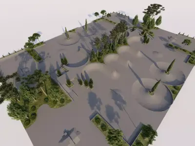 Skatepark-Skate Park PACK 3D model