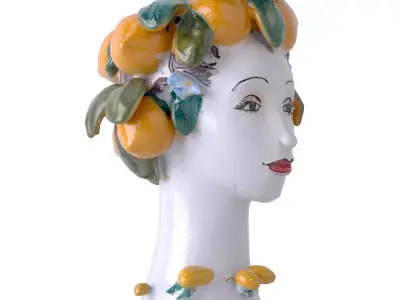 Ceramic Head Lemon Decor 3D model