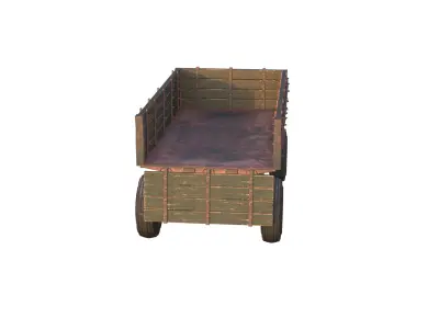 Tractor Haul Trailoer WWII PBR Low-Poly Low-poly 3D model