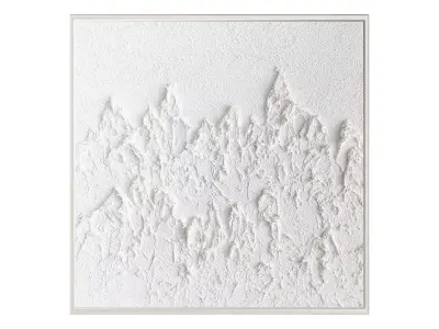 3D White Abstract Painting 3D model