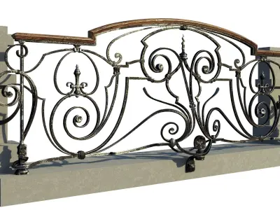 Self Designed Balcony Grate for the Small Country Estate 1 3D model