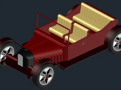 Antique Car Design Free 3D model