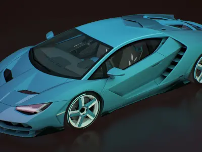 Generic Modern Dynamic Future Racing Supercar 3D model