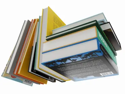 Books for interior decoration 04 3D model