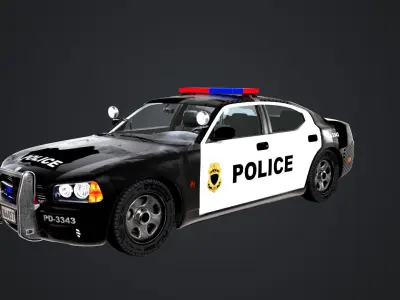Car Police Low-poly 3D model