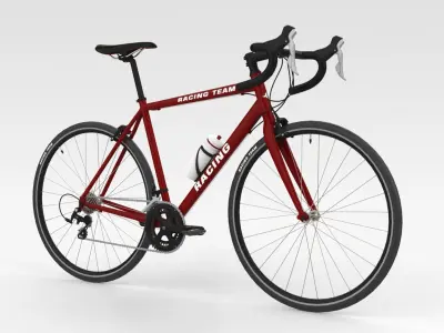 Racing Bicycle - Red 3D model