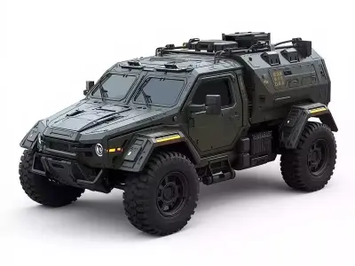 Elite Tactical Armored Military Vehicle Collection 3D Models 3D Model Pack