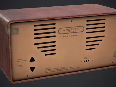 Old Radio - PBR Texture Low-poly 3D model