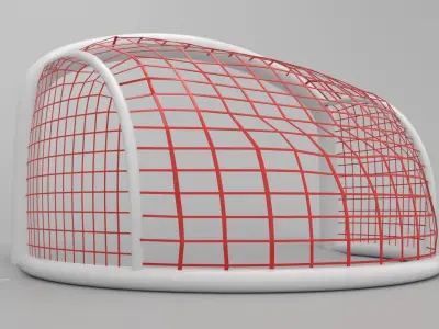 Football Soccer Goal animate Low-poly 3D model