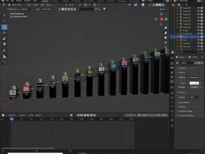 3d Comparison Video Template Animated 2023 Low-poly 3D model