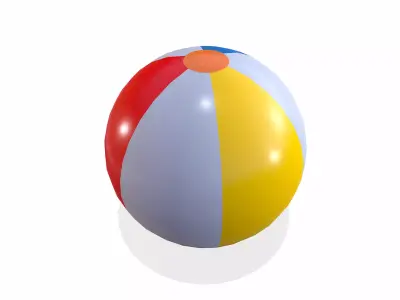 Beach Ball Low-poly PBR Free low-poly 3D model