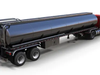 Kenworth T370 fuel tank Low-poly 3D model