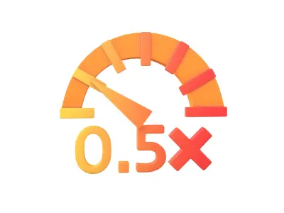 Speed 0 point 5 Symbol v1 003 Low-poly 3D model