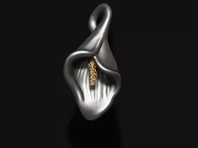Calla Lily pendant 3D print model