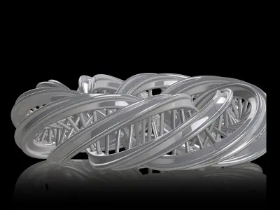 zilian spiral dna ring 3D print model