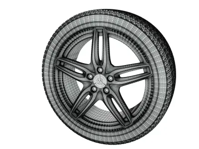 AMG Rim and Tyre 3D model