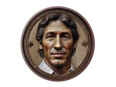 Raul Gonzalez Footballer Medallion 3D print model
