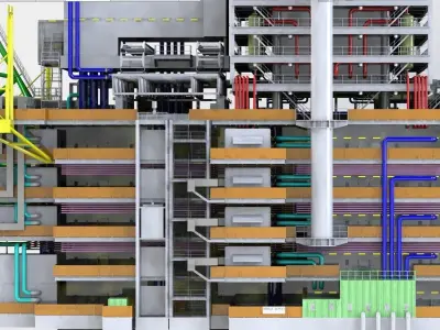 Berkut Oil Rig Largest Oil Rig in world 3D model