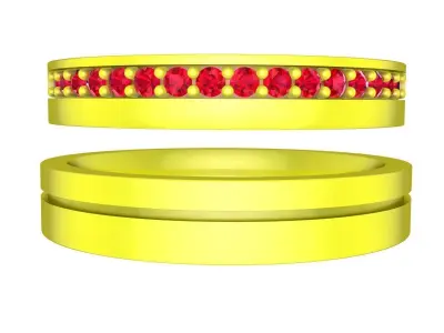 A7813 Luxury Diamond Wedding Ring 3D print model