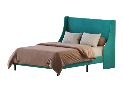 Amolife Upholstered Bed 3D model