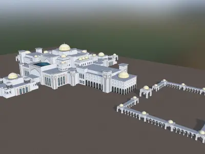 Qasr al Watan Abu Dhabi Low-poly 3D model