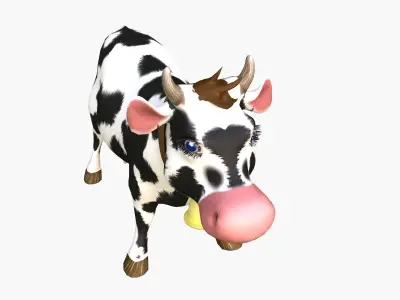 Cow Cartoon Low-poly 3D model