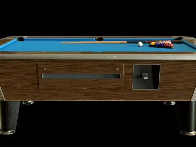 Pool Table Low-poly 3D model