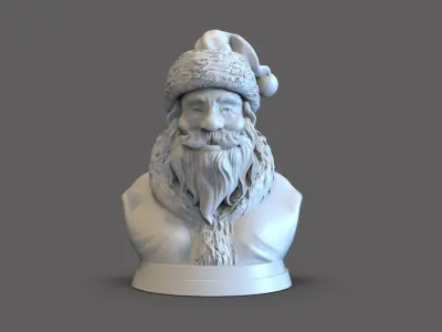 Santa Claus bust 3D print model buy