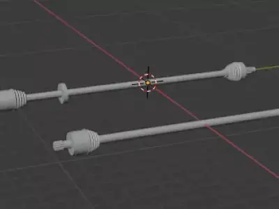 Vehicle drive axle Free low-poly 3D model