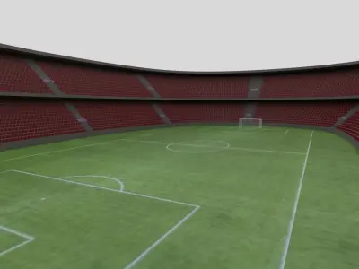 Football Stadium Low-poly 3D model 5