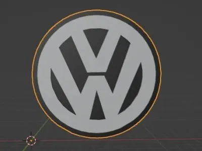Volkswagen 3D Logo Low-poly 3D model