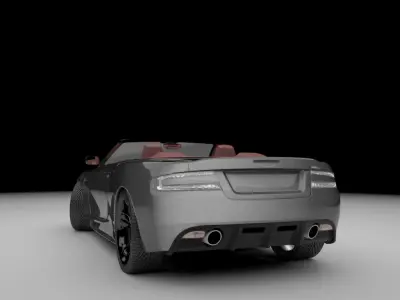 Aston Martin DBS Volante 2010 Low-poly 3D model